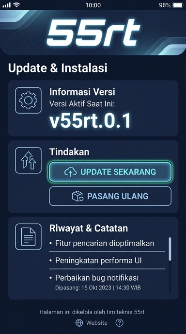 Riwayat Versi Aplikasi 55rt untuk Android