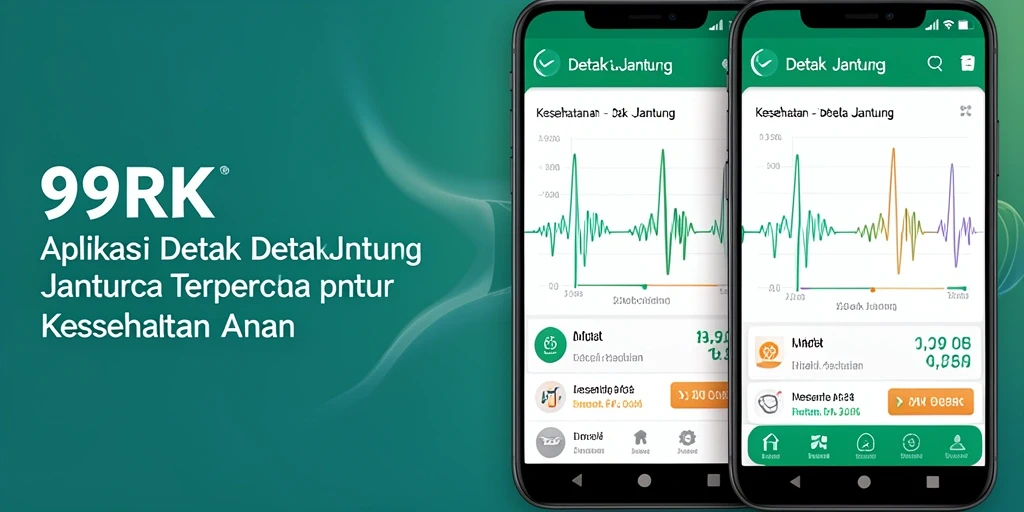Tampilan antarmuka aplikasi Detak Jantung 99RK yang intuitif.