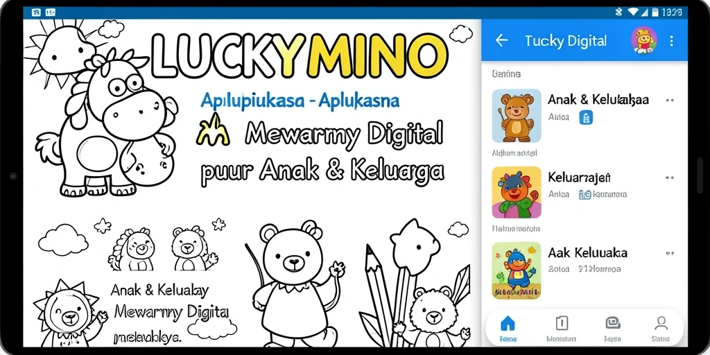Antarmuka Mewarnai Digital yang menarik dan interaktif.