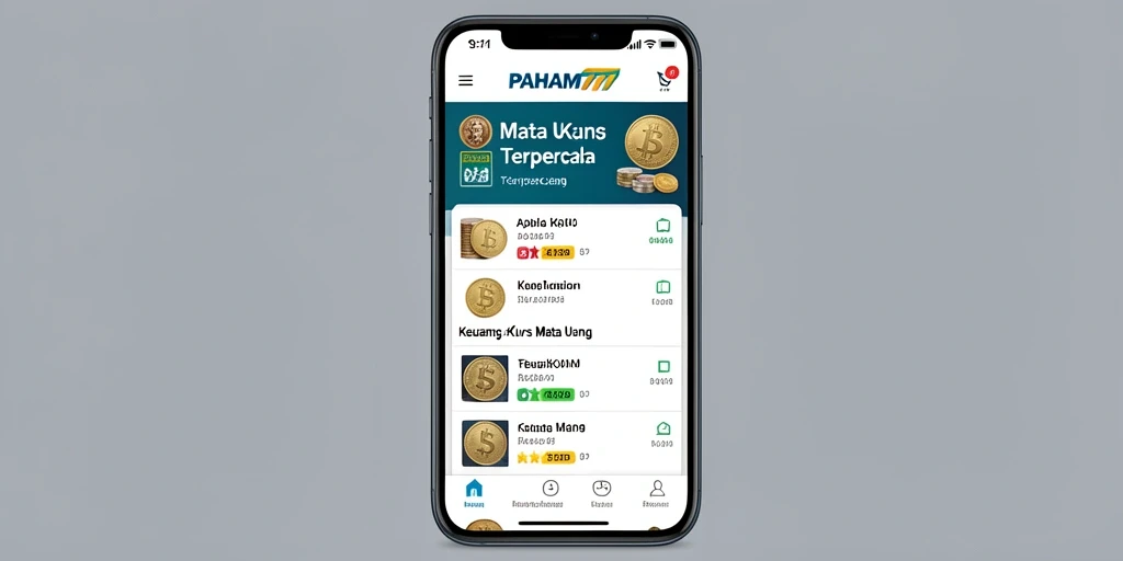 Tampilan antarmuka PAHAM777 yang mudah digunakan untuk melihat kurs mata uang.