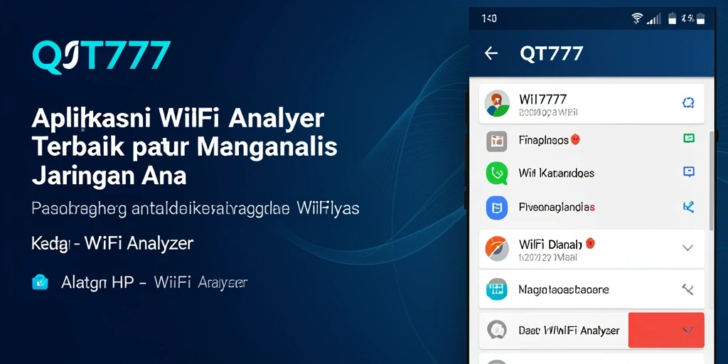 Screenshot antarmuka utama aplikasi WiFi Analyzer QT777