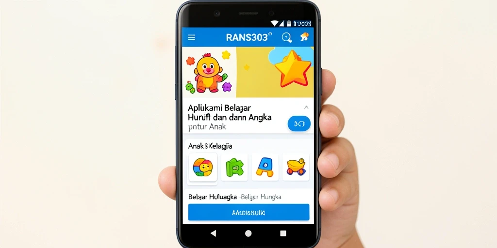 Antarmuka Ramah Anak dalam Aplikasi Belajar Huruf dan Angka.