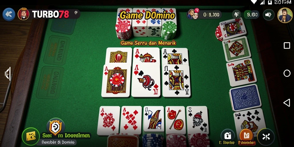 Tampilan antar muka yang menarik dari game Domino TURBO78.